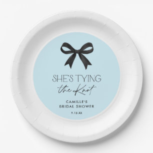 Assiettes En Carton Bleu Elle noue le Wedding shower de la ceinture