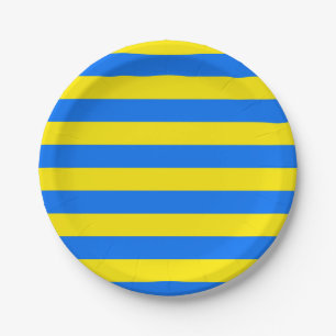 Assiettes En Carton Bleu et jaune