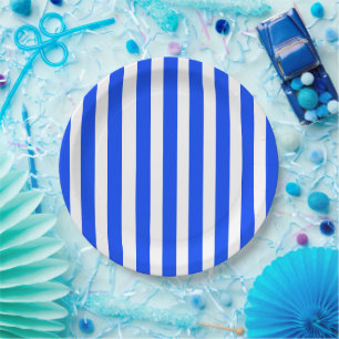 Assiettes En Carton Bleu et Motif blanc pour voiles verticales
