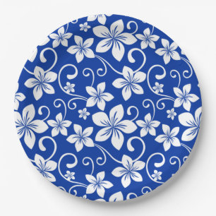 ASSIETTES EN CARTON BLEU HAWAII (BLEU ROYAL)