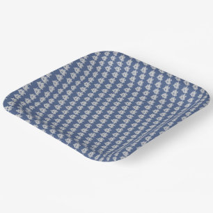 Assiettes En Carton Bleu Motif Océan