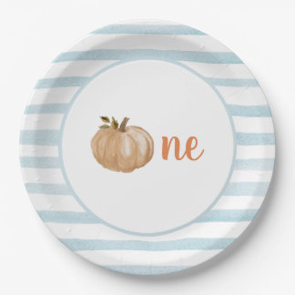 Assiettes En Carton Bleu Petite Citrouille Plaques d'anniversaire