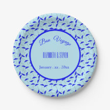 bleu plage parapluie répétition motif bon voyage