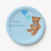 Bleu Teddy Ours & Ballons Enveloppement