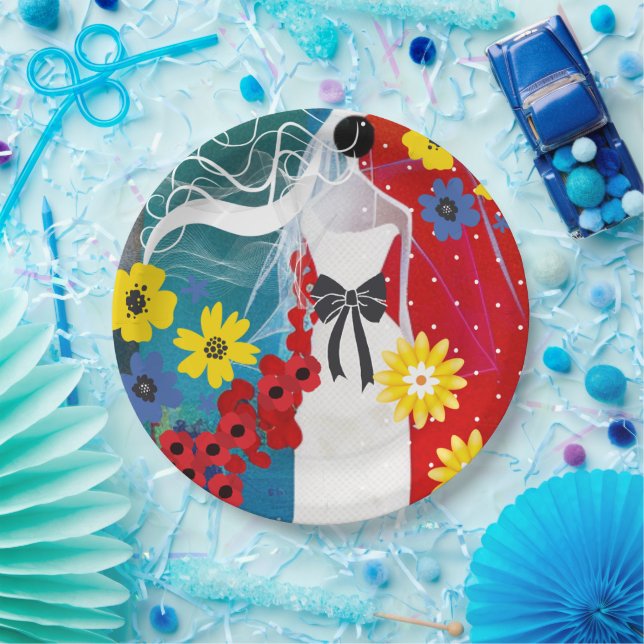Assiettes En Carton Bliss nuptiaux (Fête)
