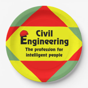 Assiettes En Carton Bloc de l'ingénieur civil intelligent