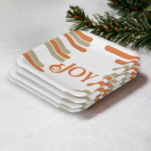 Assiettes En Carton Bloc moderne Joie Noël