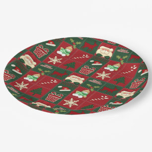 Assiettes En Carton Blocs de Noël - PLAQUES DE PAPIER