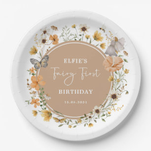 Assiettes En Carton Blonde Fairy Princess Fall Fleur sauvage Anniversa