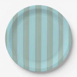 Assiettes En Carton blue and green stripped plates