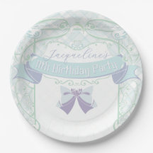 Blue Art Nouveau Princess Birthday