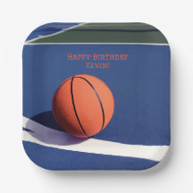 Blue Boys Birthday Party Basketball