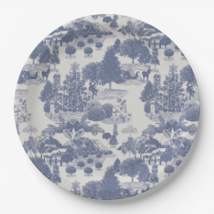 Assiettes En Carton Blue Christmas Winter Wonderland