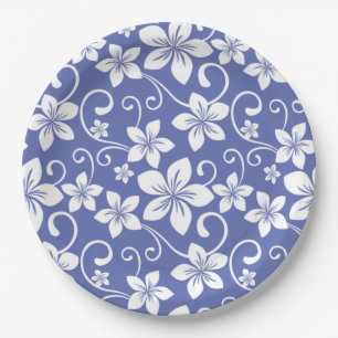 ASSIETTES EN CARTON BLUE HAWAII (PERIWINKLE)
