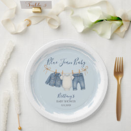 Assiettes En Carton Blue Jean Baby shower Baby Outfit