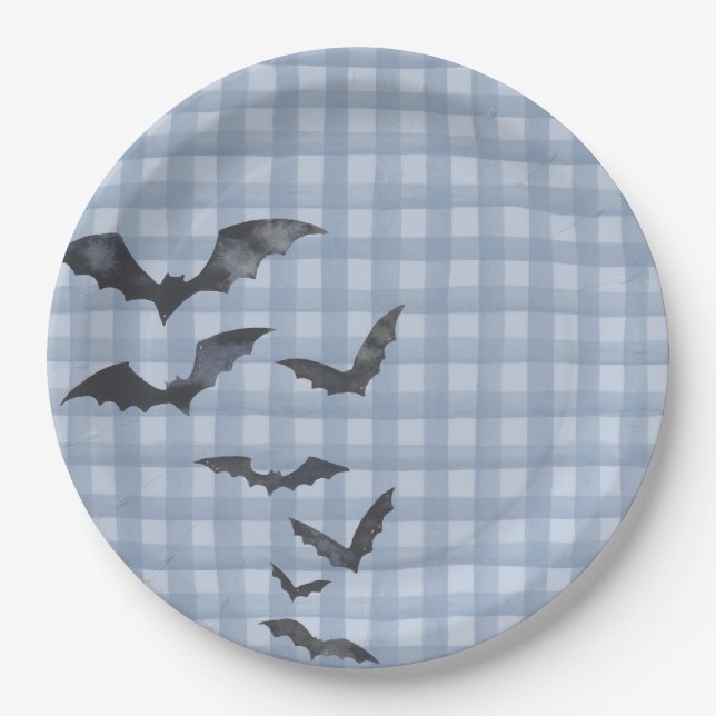 Assiettes En Carton Blue Pastel Little Boo Ghost Birthday Dessert (Devant)