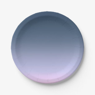 Assiettes En Carton Blue-pink ombre