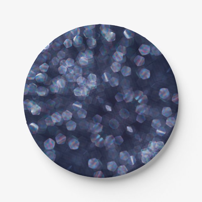 Assiettes En Carton Blue Sparkle (Devant)