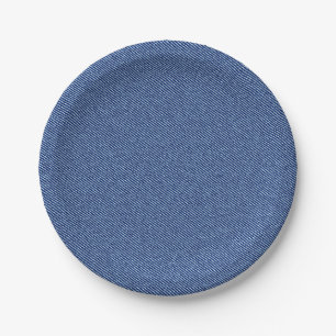 Assiettes En Carton Blues-jean fraîches de denim