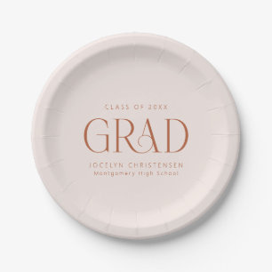 Assiettes En Carton Blush Pink Elegant Personnalisé Grad Party