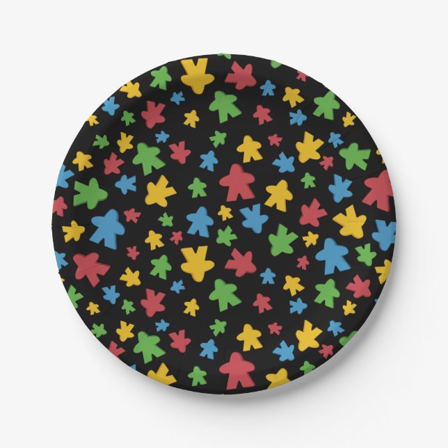 Assiettes En Carton Boardgame meepe noir (Devant)