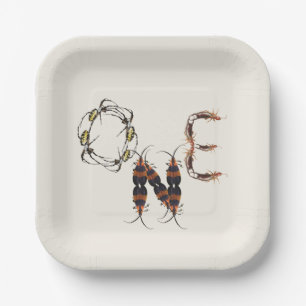 Assiettes En Carton Bogue d'insectes déplaisant premier anniversaire