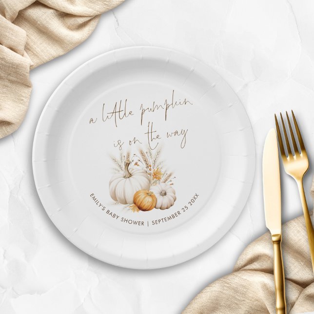 Assiettes En Carton Boho A Little Citrouille est sur Way Baby shower (Créateur téléchargé)
