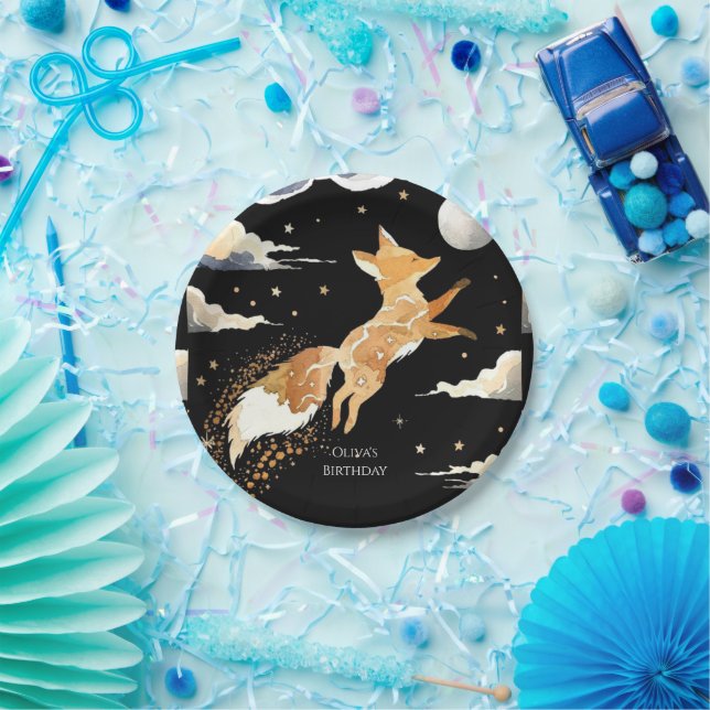Assiettes En Carton Boho Adventure Fox Anniversaire (Fête)