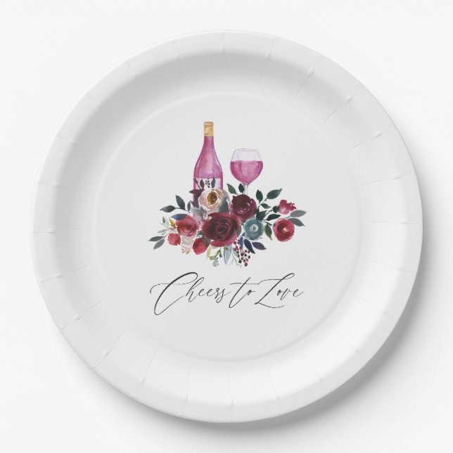 Assiettes En Carton Boho Bourgogne et fête prénuptiale au vin de Borde (Devant)
