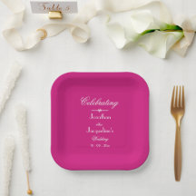 Boho Chic Magenta Mariage table de gâteau