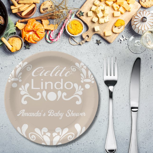 Assiettes En Carton Boho Cielito Lindo Baby shower mexicain (Créateur téléchargé)
