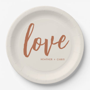 Assiettes En Carton Boho Desert Love Mariage Engagement Party