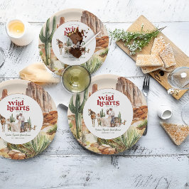 Assiettes En Carton Boho Désert occidental | Enterrement de vie de jeu