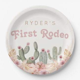 Assiettes En Carton Boho Girls First Rodeo Cowgirl Anniversaire