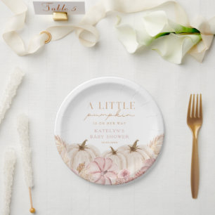 Assiettes En Carton Boho Girls Pampas Grass Citrouille personnalisé