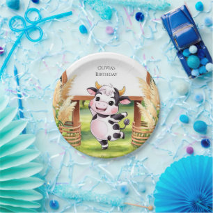 Assiettes En Carton Boho Magique Vache Anniversaire