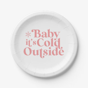 Assiettes En Carton Boho Modern Police Baby Il fait froid dehors