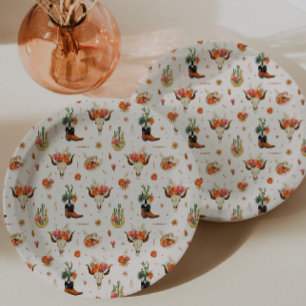 Assiettes En Carton Boho occidental