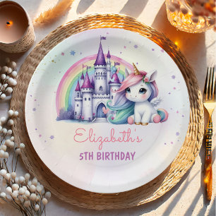 Assiettes En Carton Boho Retro Daisy 1er Plaques papier d'anniversaire