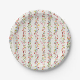 Assiettes En Carton boho sauvage floral été mariage Fête des mariées
