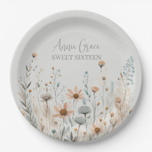 Assiettes En Carton Boho Wildflower