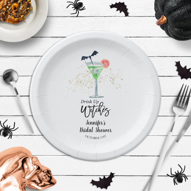 Assiettes En Carton Boire des Whitches Halloween Fête des mariées (Créateur téléchargé)