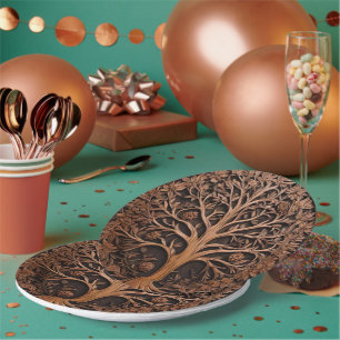 Assiettes En Carton Bois australiens : 3D Warah Tree Wood Print,