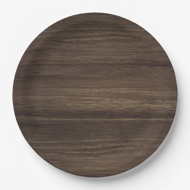 Assiettes En Carton Bois Brown (Devant)