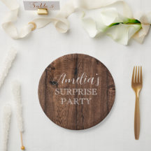 Bois Rustique et blanc Surprise fête d'anniversair
