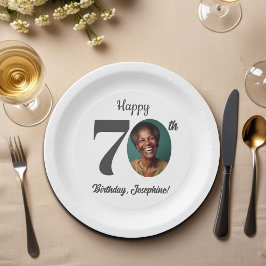 Assiettes En Carton Bold 70th Birthday Party Photo