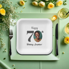 Assiettes En Carton Bold 70th Birthday Party Photo