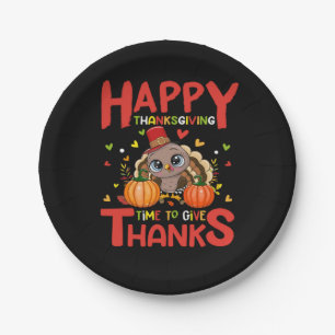 Assiettes En Carton bon thanksgiving de temps pour remercier