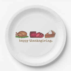 Assiettes En Carton Bon thanksgiving Dîner Turquie Cranberry Pie
