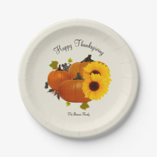 Assiettes En Carton Bon thanksgiving écru ou toute autre fête du pap